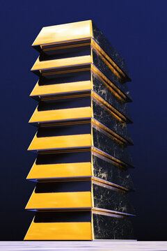 The Money Gold Temple- Abstract Greed Concept