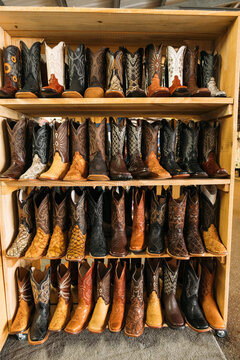 Leather Cowboy Boots on Flea Market Shelt