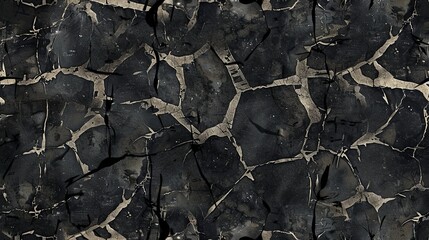Seamless grunge cracks backdrop. Eerie horror pattern for haunting designs AI Image