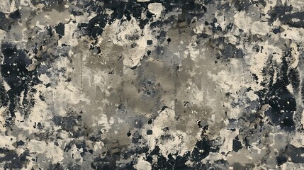 Seamless grunge stains pattern. Post-apocalyptic grit backdrop for dystopian designs AI Image - obrazy, fototapety, plakaty