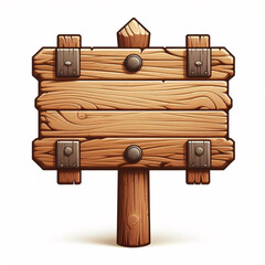 Fototapeta premium Blank empty wooden rustic signage sign board signpost post wood on transparent background cutout, PNG file. Many assorted different Mockup template for artwork design.