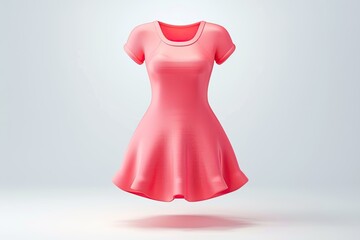 beautiful 3d woman clothes icon illustration shape isolated on white background 