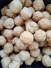 sweet meatballs in the market