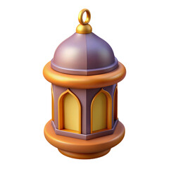 cute 3d of islamic lantern icon