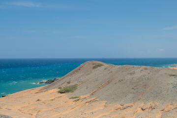 hermosos paisajes del cabo de la vela, en uribia,la guajira colombia.  estos lugares son especiales para descansar, vacacionar, recorrer nuestro pais, por su belleza, en medio del desierto y el mat.