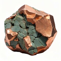 copper mineral on white background