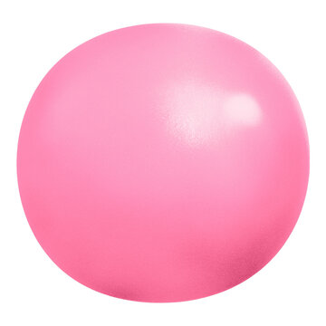 3D ball png pink round sticker, shape collage element, transparent background