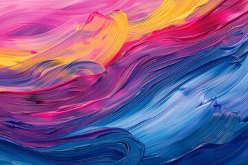 Colorburst chaos. Abstract waves in vibrant motion