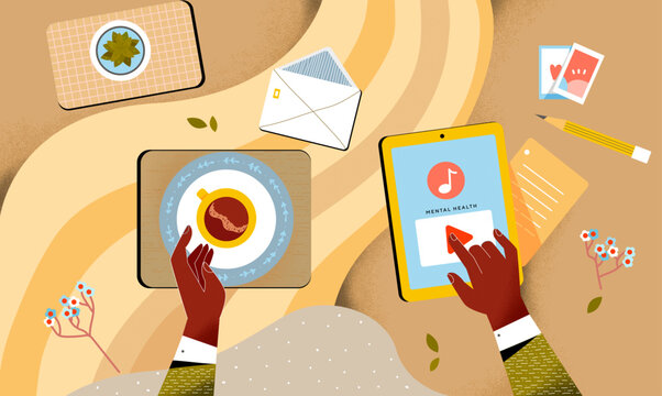 Leisure background top view