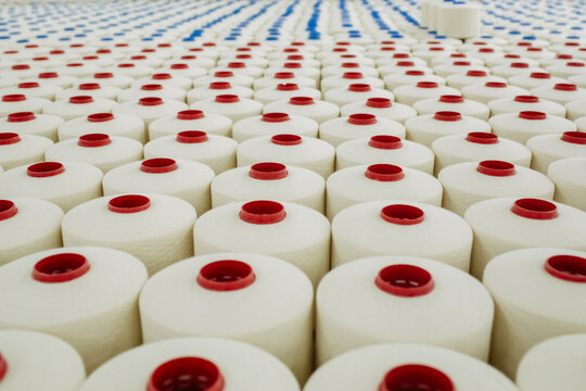 Large spools of cotton thread 