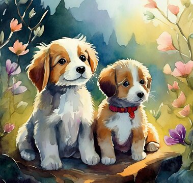 2 perritos tiernos