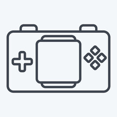 Obraz premium Icon Console. related to Online Game symbol. line style. simple design illustration