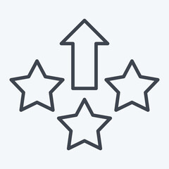 Icon Level Up. related to Online Game symbol. line style. simple design illustration