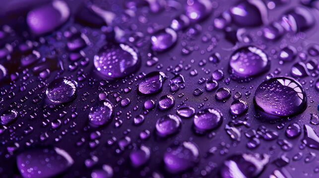 Purple waterdrops on a dark background