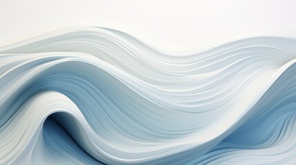 Contemporary minimalistic art of gentle energy waves in 3D