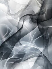 Swirling Smoke in Black and White