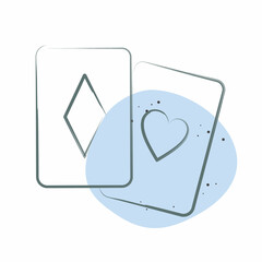 Icon Palying Card. related to Online Game symbol. Color Spot Style. simple design illustration
