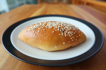 Double Cheese Bread on table	