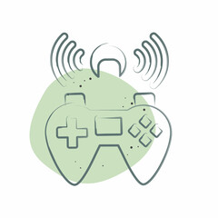 Icon Streaming. related to Online Game symbol. Color Spot Style. simple design illustration