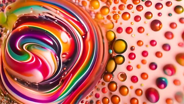 Colorful Object Covered in Bubbles Generative AI