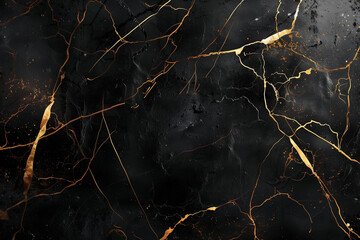 black marble with golden lines 