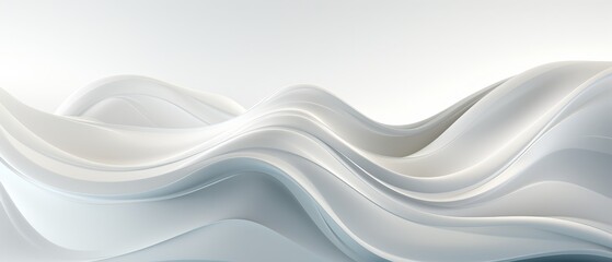 Obraz premium Electric energy wave in a stark white environment, 3D, minimal style,