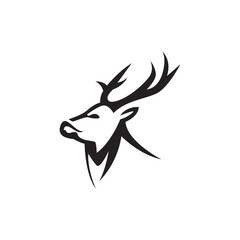 Moose Deer art brush vector logo design 2