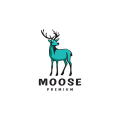 Moose Deer mascot vector logo design 2