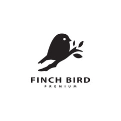 Finch bird icon logo design