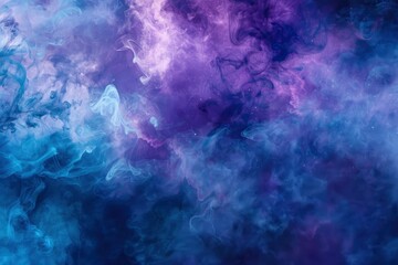 Obraz na płótnie Canvas Vivid and richly textured abstract background featuring a cosmic blend of blue and purple shades, resembling a nebula or galaxy - generative ai