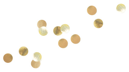 Gold confetti png business sticker, transparent background