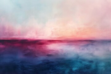 : A dreamy and ethereal abstract landscape with a blurred horizon and a soft, calming gradient of color - obrazy, fototapety, plakaty