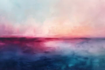 Foto op Canvas : A dreamy and ethereal abstract landscape with a blurred horizon and a soft, calming gradient of color © crescent