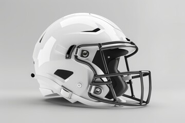 Modern White Football Helmet for Mock Up