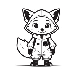 fox with hazmat outfit Illustrator Artwork