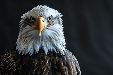 Naklejka premium Majestic White-Tailed Eagle: Captured in Pristine Studio Brilliance