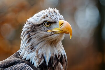 Obraz premium Majestic White-Tailed Eagle: Captured in Pristine Studio Brilliance