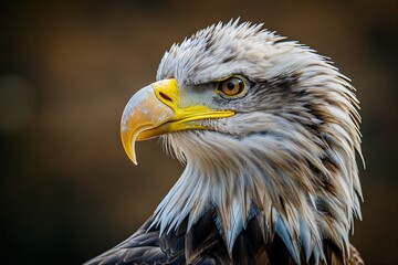 Fototapeta premium Majestic White-Tailed Eagle: Captured in Pristine Studio Brilliance