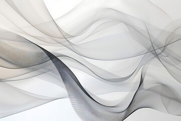 : A minimalist and abstract depiction of flowing lines, with a simple color scheme, set against a stark white background