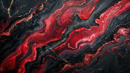 Red Abstract Marble Pattern