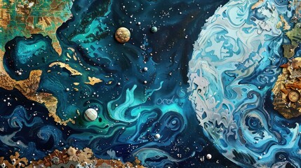 World Ocean art illustration