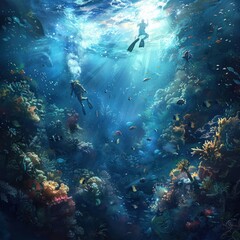 World Ocean art illustration