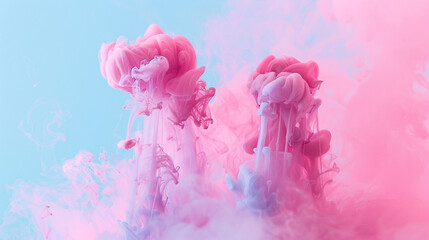 abstract smoke pink with blue pastel color background