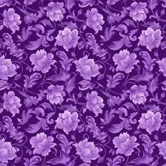 Fototapeta na wymiar Floral purple color, form natural, seamless fabric pattern.