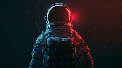 The astronomical background and the contour image of the astronaut create a romantic and mysterious atmosphere, inspiring thoughts about space and its mysteries.