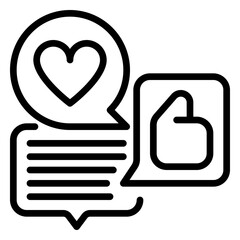 Engagement icon, line icon style