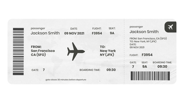 Plane ticket png sticker, transparent background