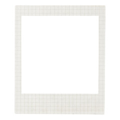 Retro instant film png frame, transparent background