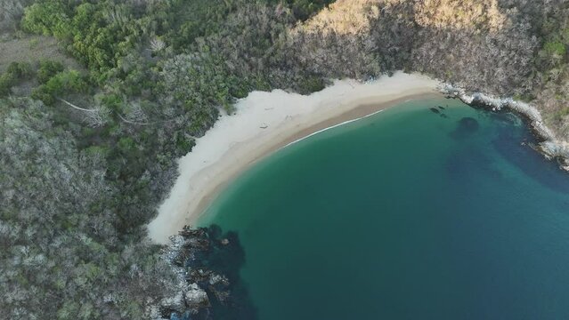 Natural beach, bay del Organo, Huatulco National Park, Oaxaca Mexico 