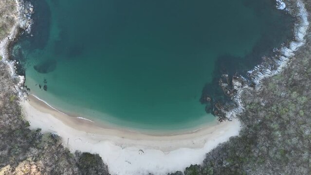 Natural beach, bay del Organo, Huatulco National Park, Oaxaca Mexico 